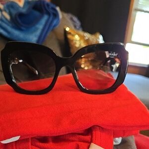 Prada Women’s Black Square Oversized Sunglasses with Gradient Lenses